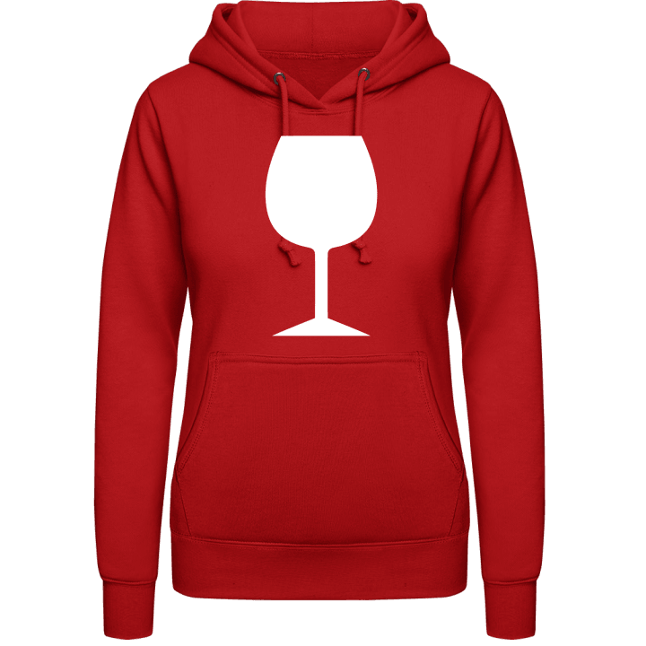 Wine Glas Silhouette Vrouwen Hoodie contain pic