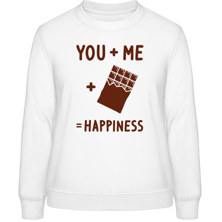 You + Me + Chocolat= Happiness Sweatshirt för kvinnor contain pic