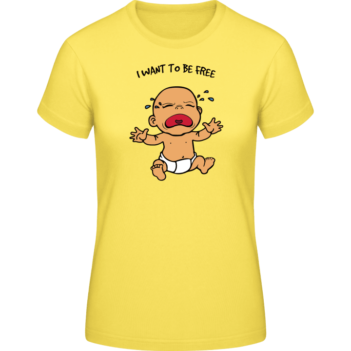 Baby Comic I Want To Be Free Vrouwen T-shirt 0 image