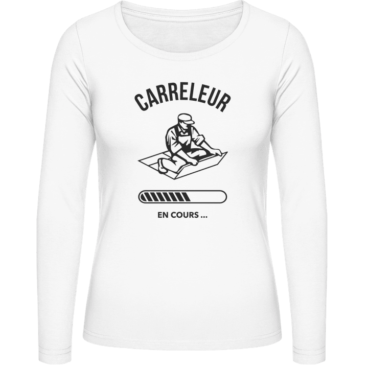 Carreleur en cours Frauen Langarmshirt contain pic