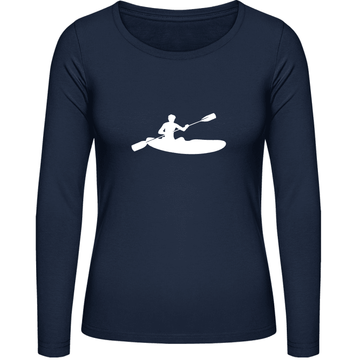 Rafting Silhouette Frauen Langarmshirt contain pic