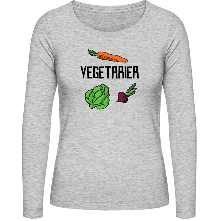 Vegetarier Illustration Frauen Langarmshirt contain pic