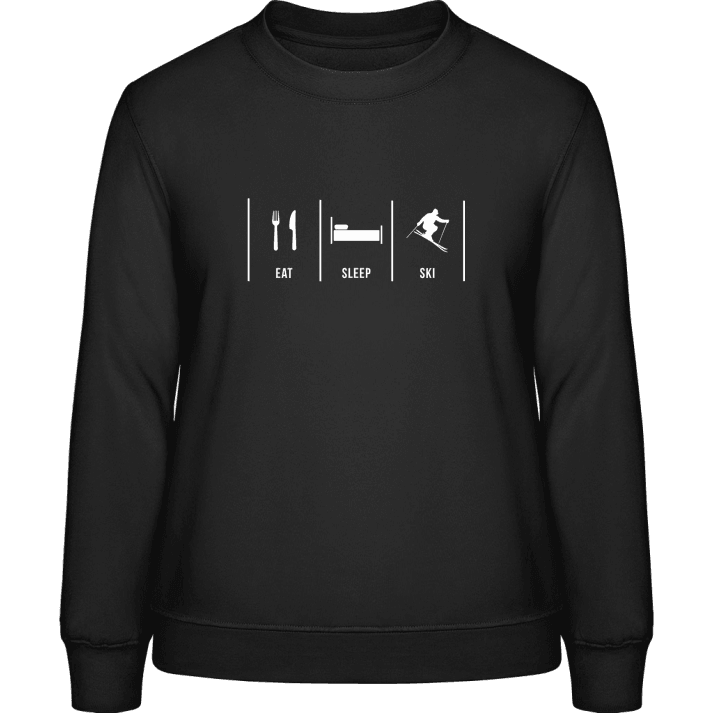 Eat Sleep Skiing Frauen Sweatshirt contain pic
