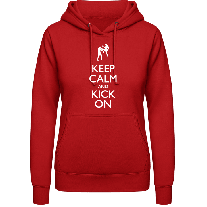 Keep Calm and Kick On Hettegenser for kvinner contain pic