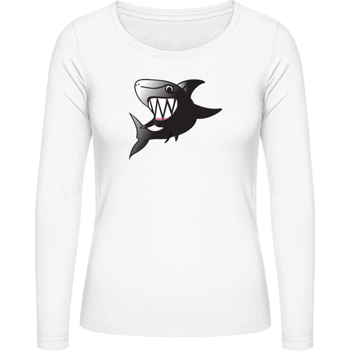 Shark Illustration Vrouwen Lange Mouw Shirt 0 image