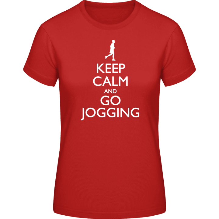 Keep Calm And Go Jogging Frauen T-Shirt contain pic