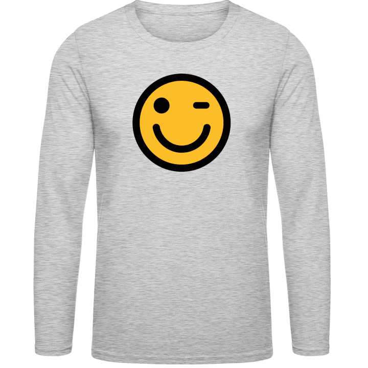 Wink Emoticon Long Sleeve Shirt contain pic