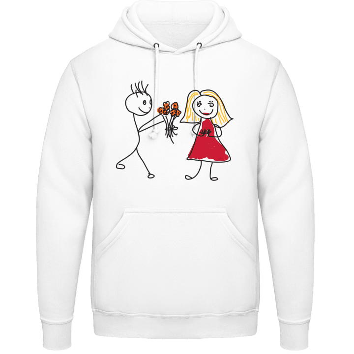 Couple in Love with Flowers Comic Sweat à capuche contain pic