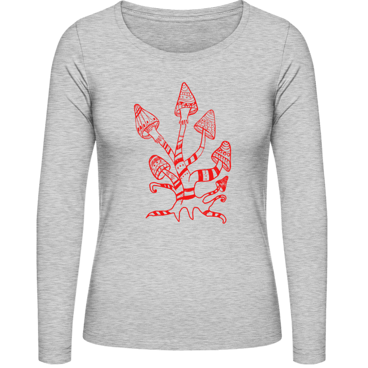 Psychadelic Mushroom Tree Langermet skjorte for kvinner 0 image