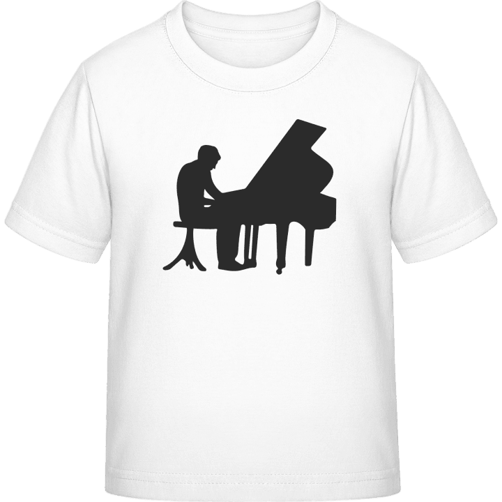 Pianist Silhouette T-skjorte for barn contain pic