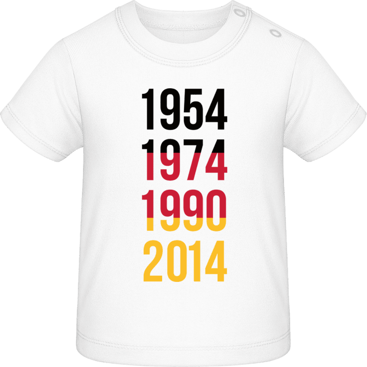 1954 1974 1990 2014 Camiseta de bebé contain pic