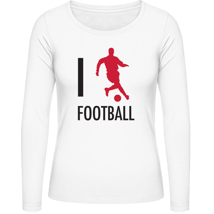 I Heart Football Langermet skjorte for kvinner contain pic