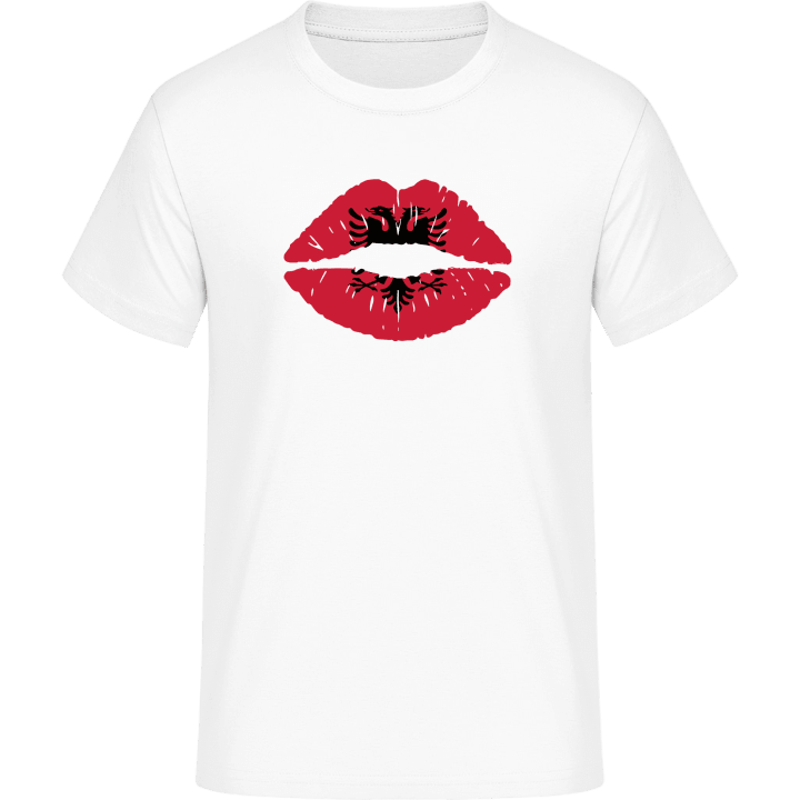 Albanian Kiss Flag T-skjorte contain pic