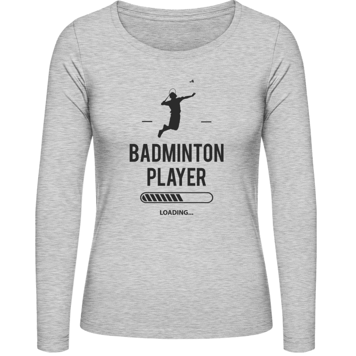 Badminton Player Loading Camisa de manga larga para mujer contain pic