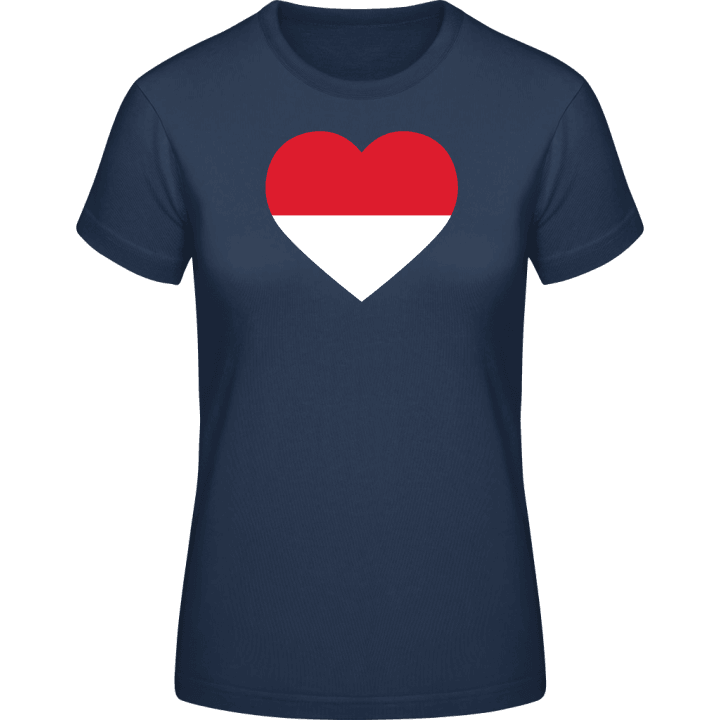 Monaco Heart Flag Frauen T-Shirt 0 image