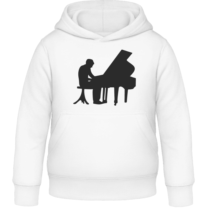 Pianist Silhouette Felpa con cappuccio per bambini contain pic