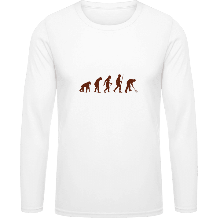 Farmer Evolution with Pitchfork T-shirt à manches longues contain pic