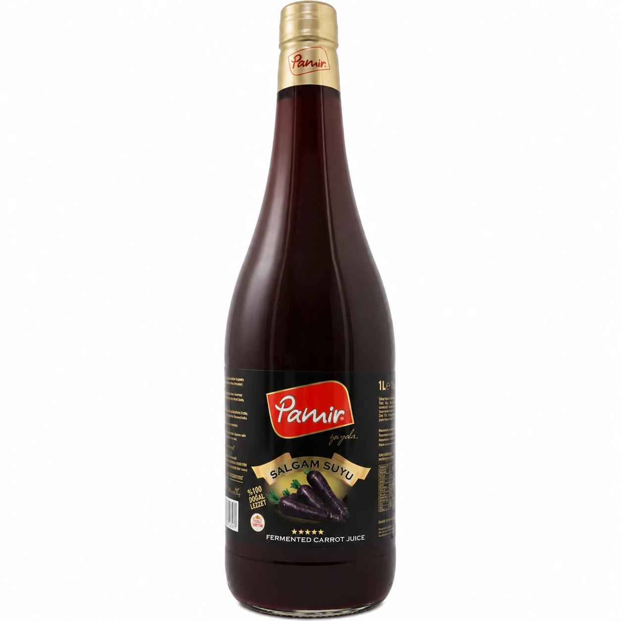 Pamir | Premium Şalgam Sade | Cam Şişe | 1 L 1