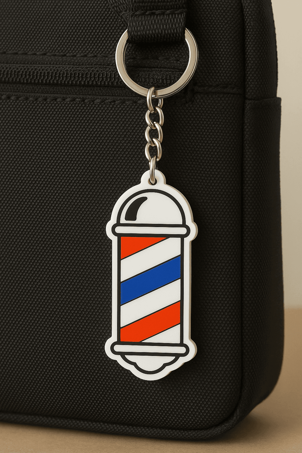 NFC-Barber Pole-Schlüsselanhänger