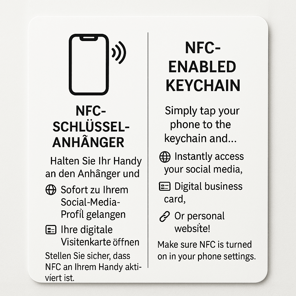 NFC-Barber Pole-Schlüsselanhänger
