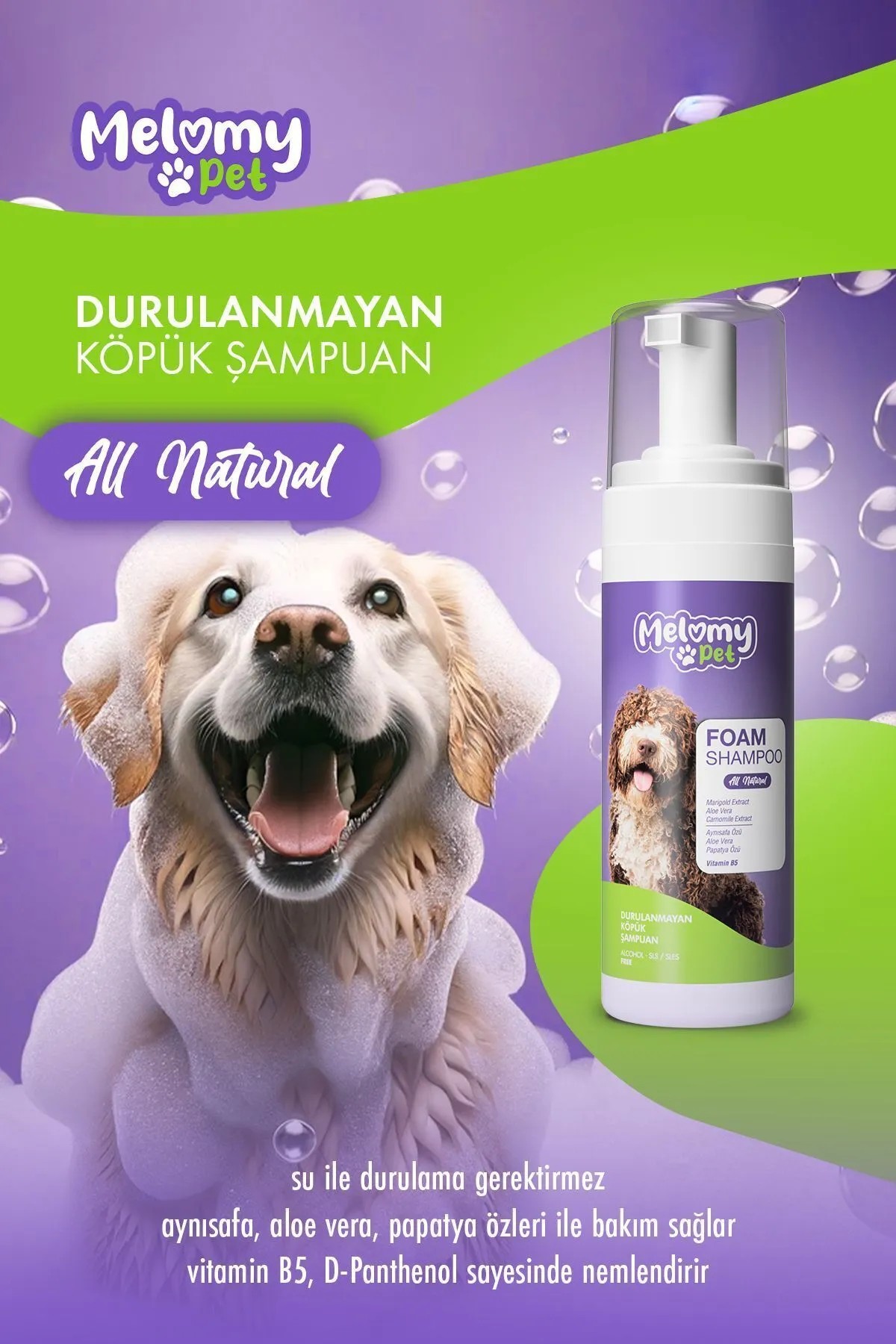 Schaumshampoo ohne Spülmittel für Hunde - 150 ml