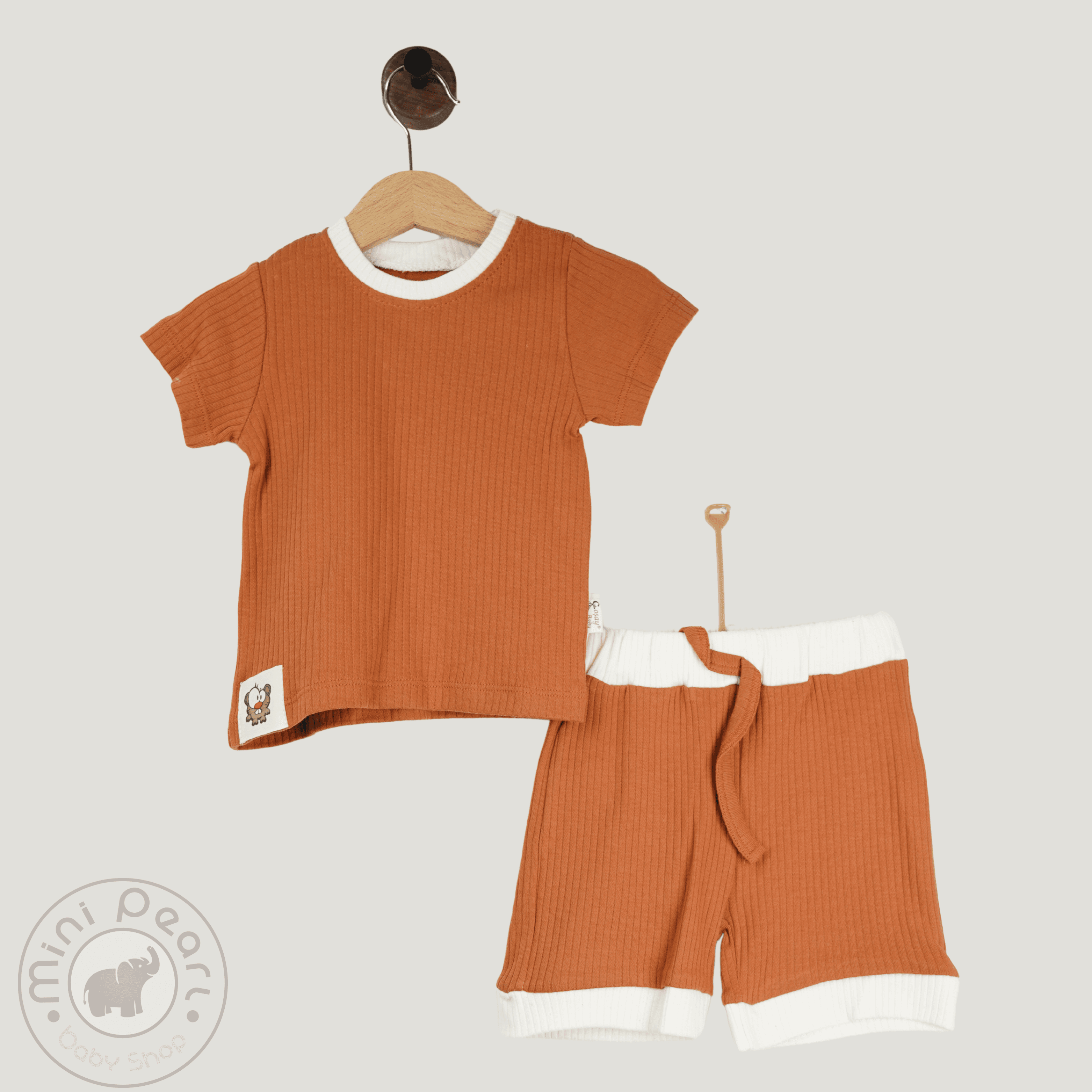 Baby Zweiteiler – T-Shirt & Shorts mit Kontrastdetails