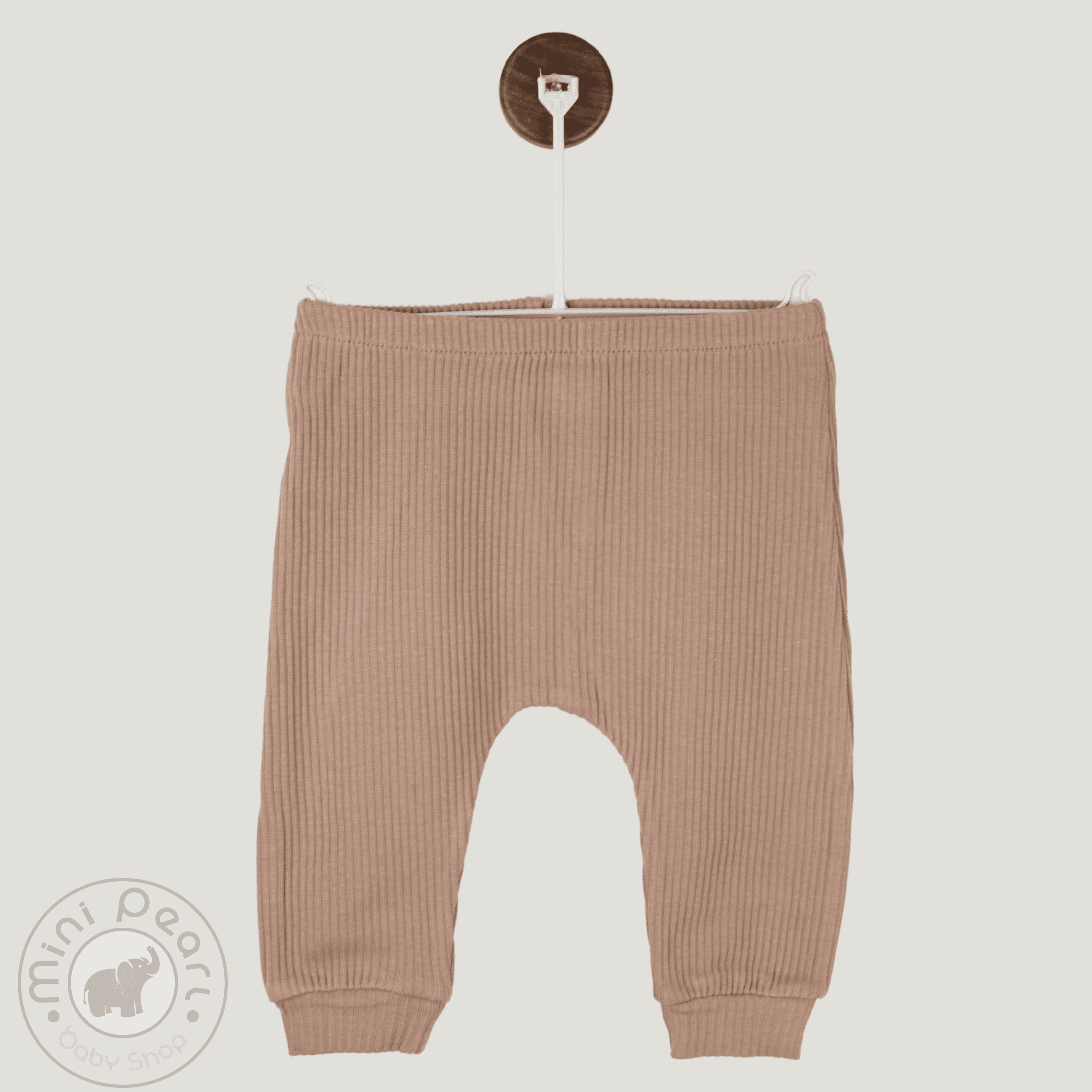 Babyhose – Rippstrick – Einfarbig – Braun