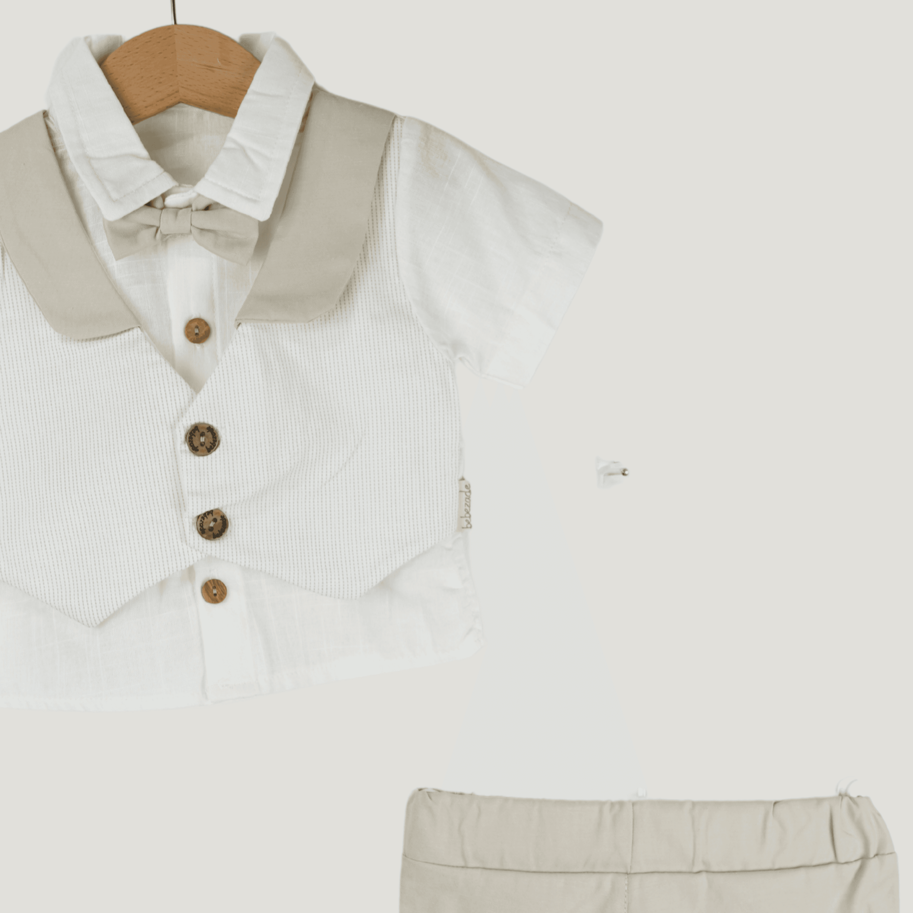 Baby Set – Kurzarm-Hemd mit Weste & Shorts