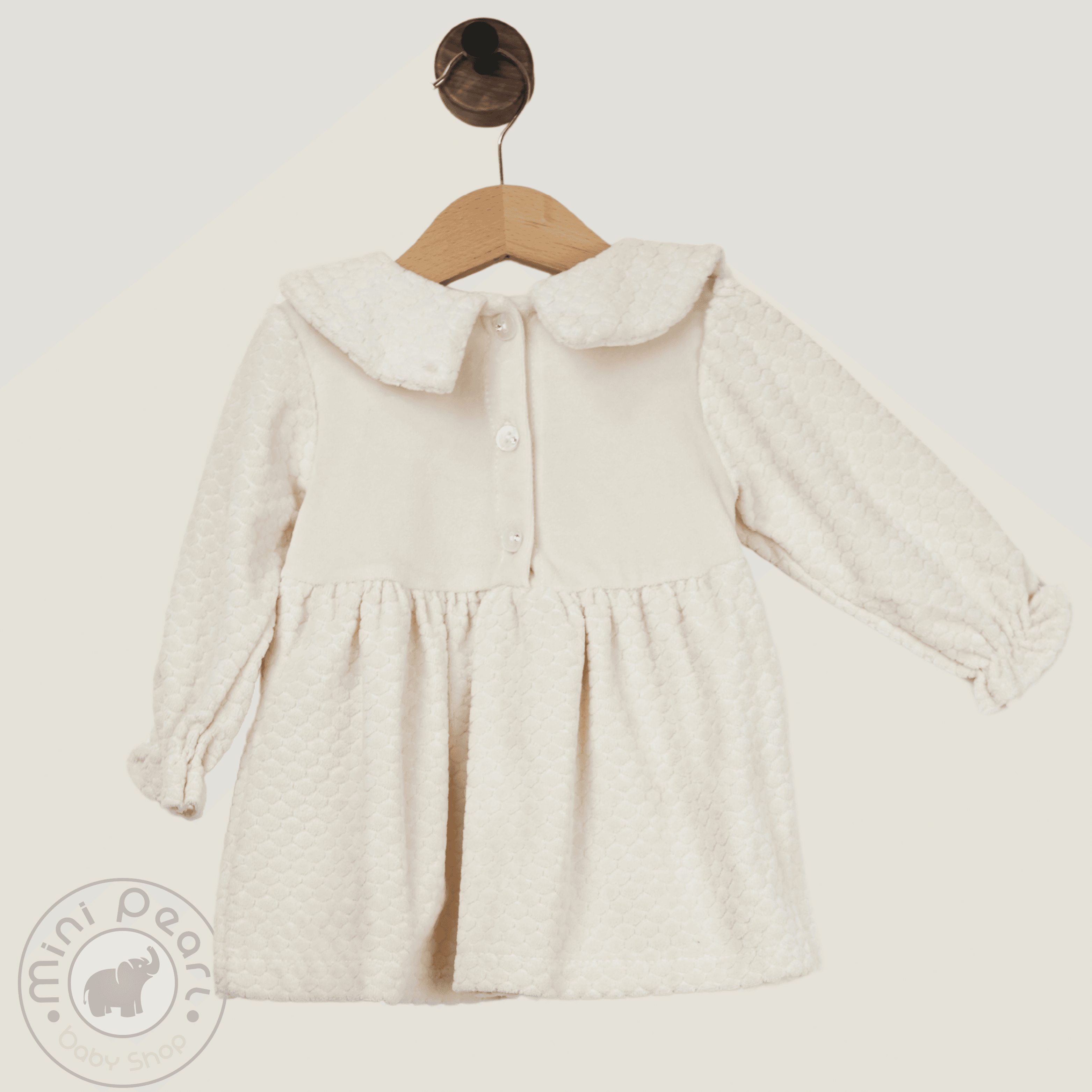 Baby-Kleid mit Blumenstickerei und Volants