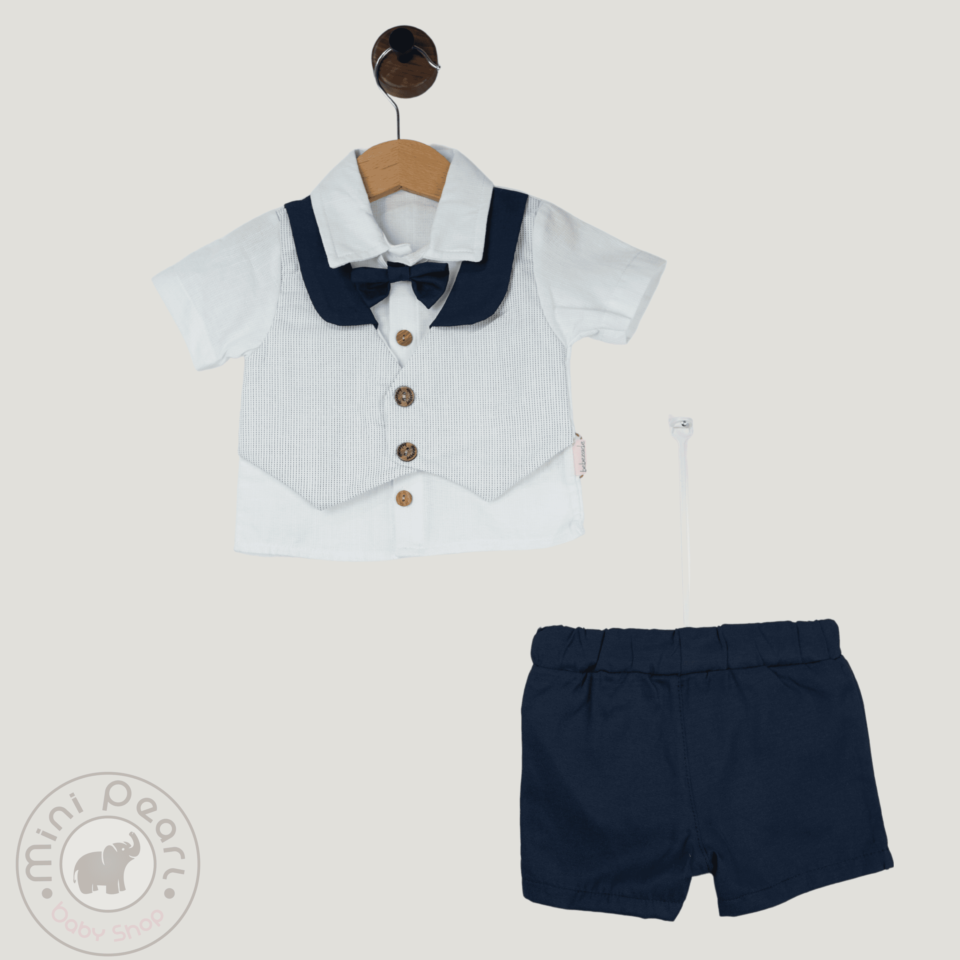 Baby Set – Hemd mit Fliege & Shorts – Festlich & Stilvoll