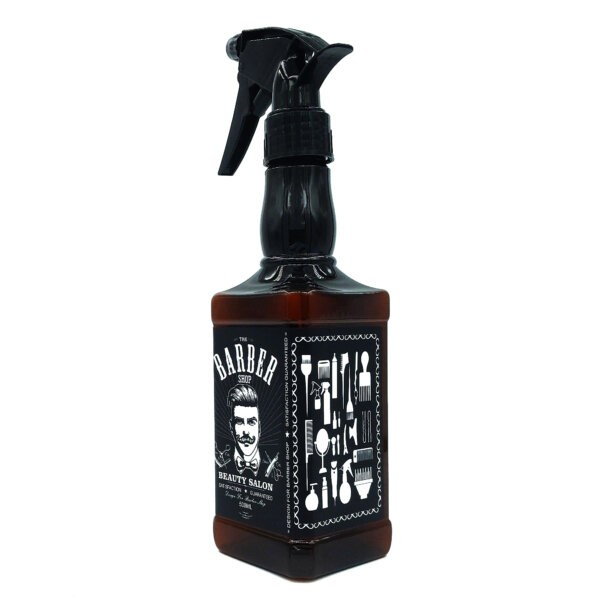 Barber Shop 500 ml Wassersprühflasche – Dunkelbraun