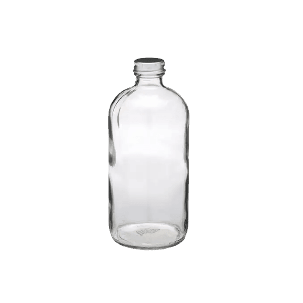 Runde Glasflasche – 350 ml – transparent