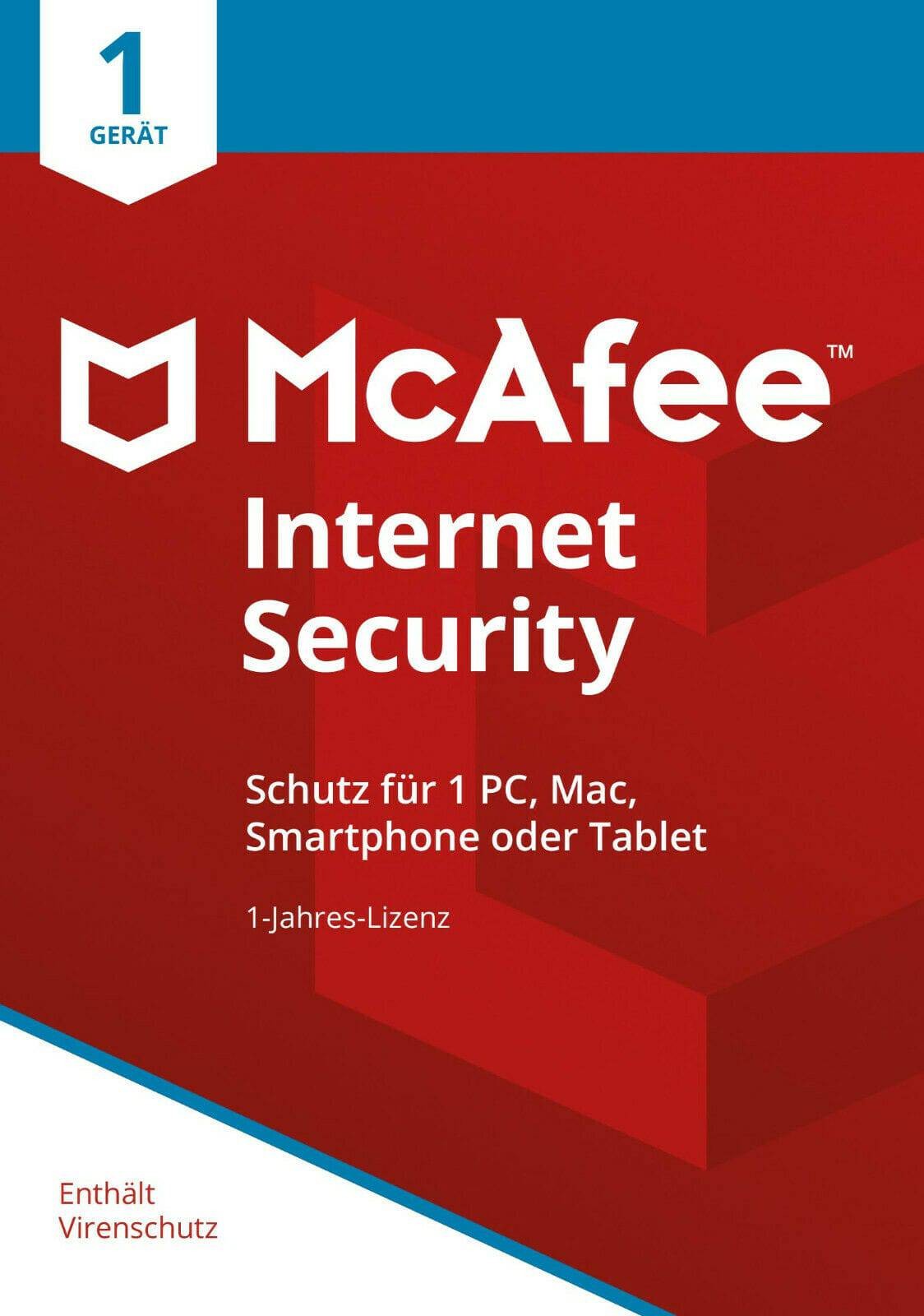 McAfee Internet Security 2024 1 PC - 1 Gerät 1 Jahr Vollversion