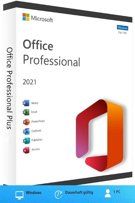 Microsoft Office 2021 Professional 32/64 Bit Vollversion Windows