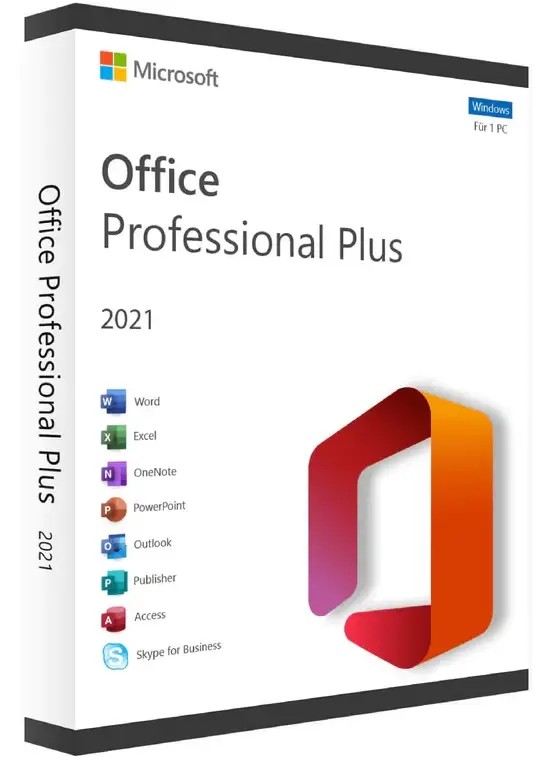 Microsoft Office 2021 Professional Plus 32-64 Bit für Windows Vollversion Kein Abo