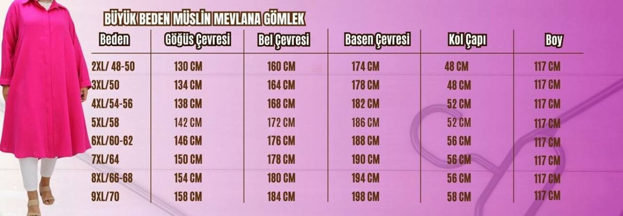 48057 - MEVLANA MÜSLİN GÖMLEK 