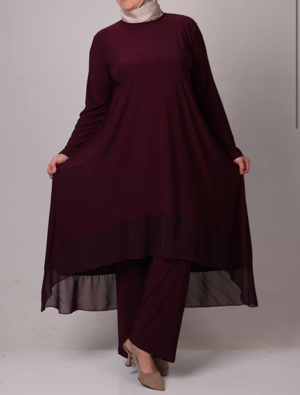 37017 - ŞİFONLU SANDY TAKIM 