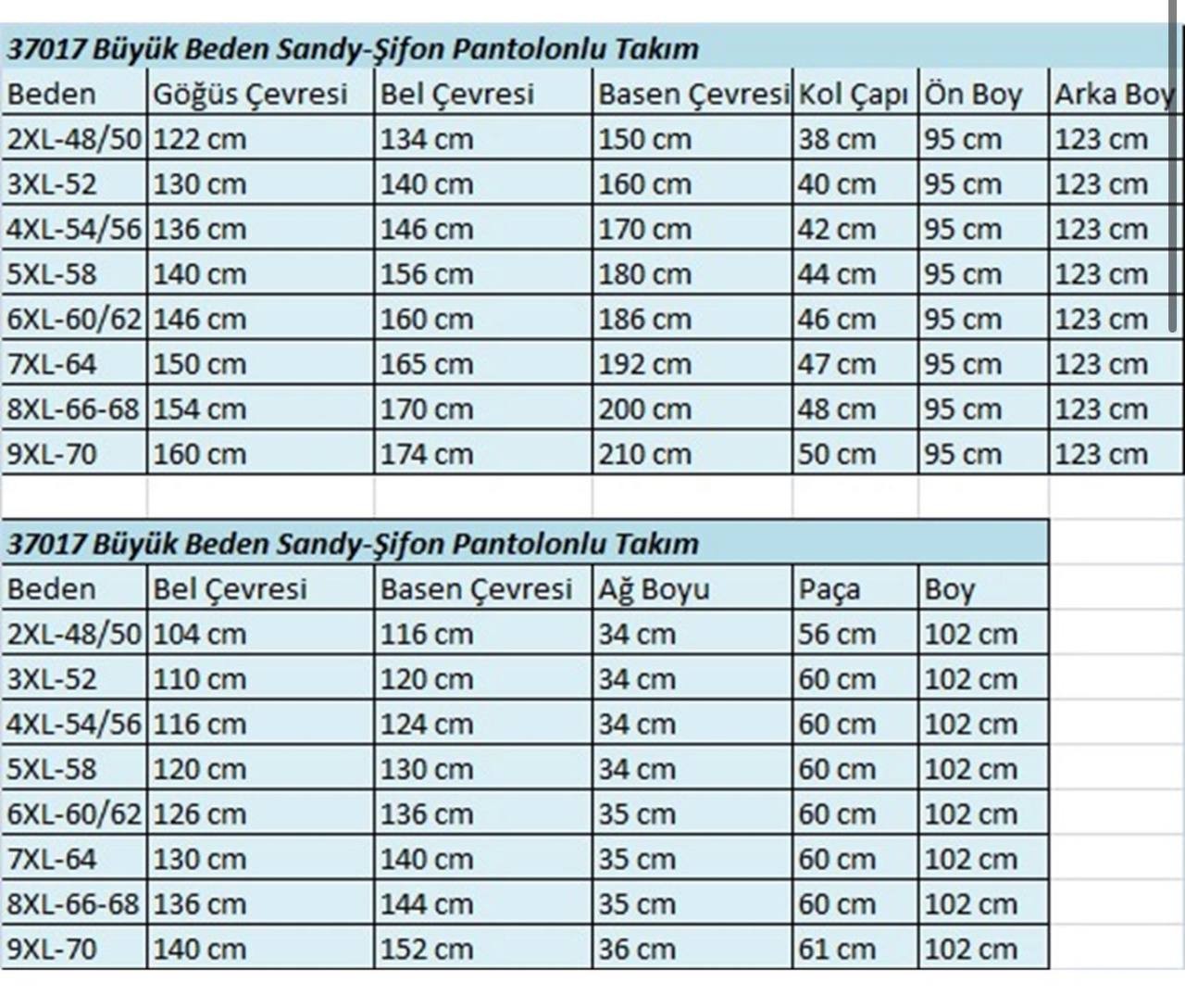 37017 - ŞİFONLU SANDY TAKIM 