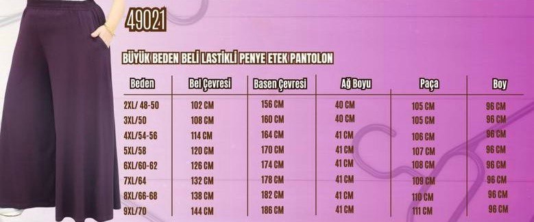 PENYE ETEK PANTOLON