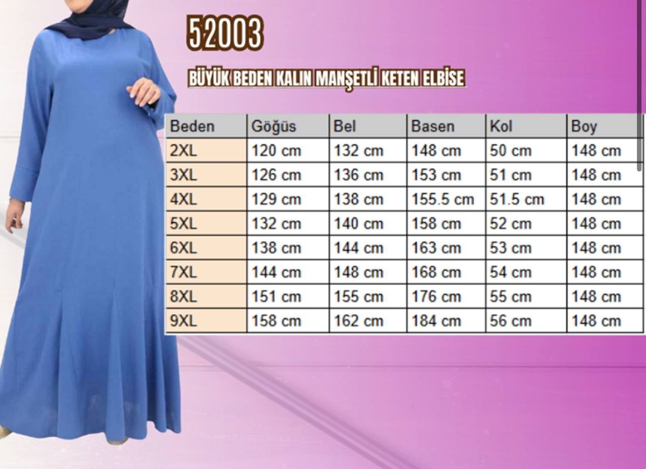 52003 - KETEN ELBİSE