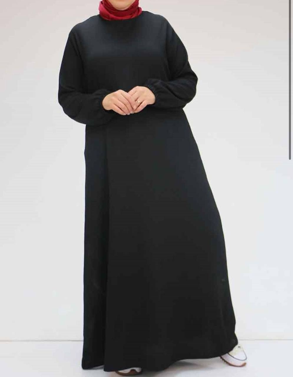 KOLU LASTİKLİ ELBİSE