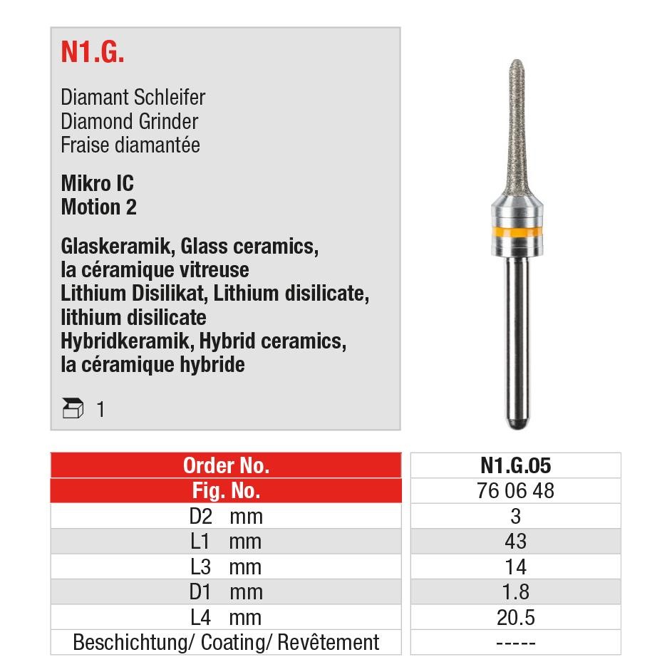 EDENTA | CAD/CAM Fraise universelle - ED-N1.G.05