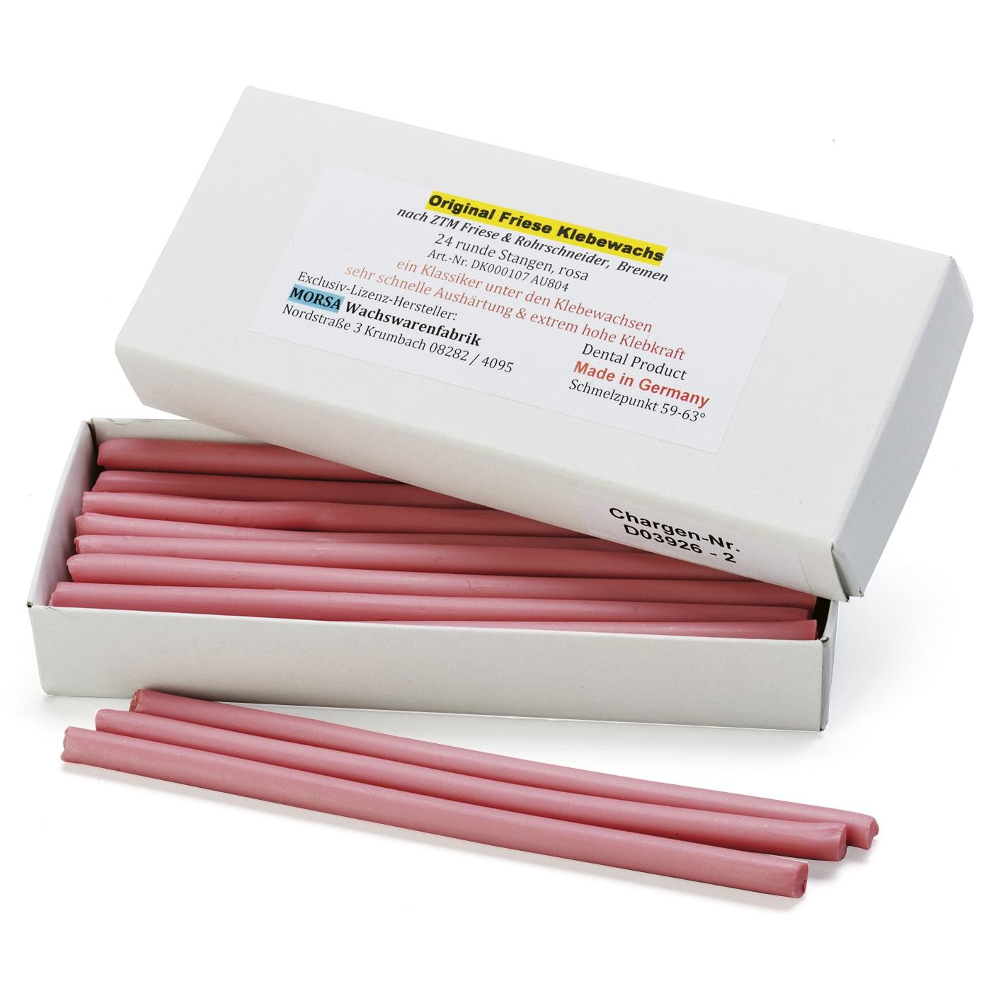 MORSA DENTAL | Cire collante rose - ø7mm L 150 mm - 24 pcs