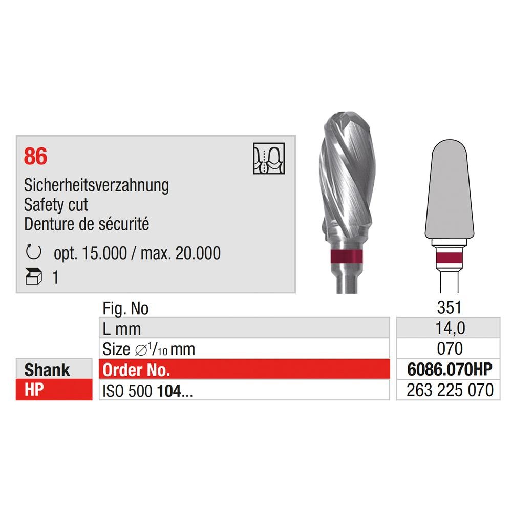 EDENTA | ED-6086.070HP – VZ86 - Denture de Sècuritè
