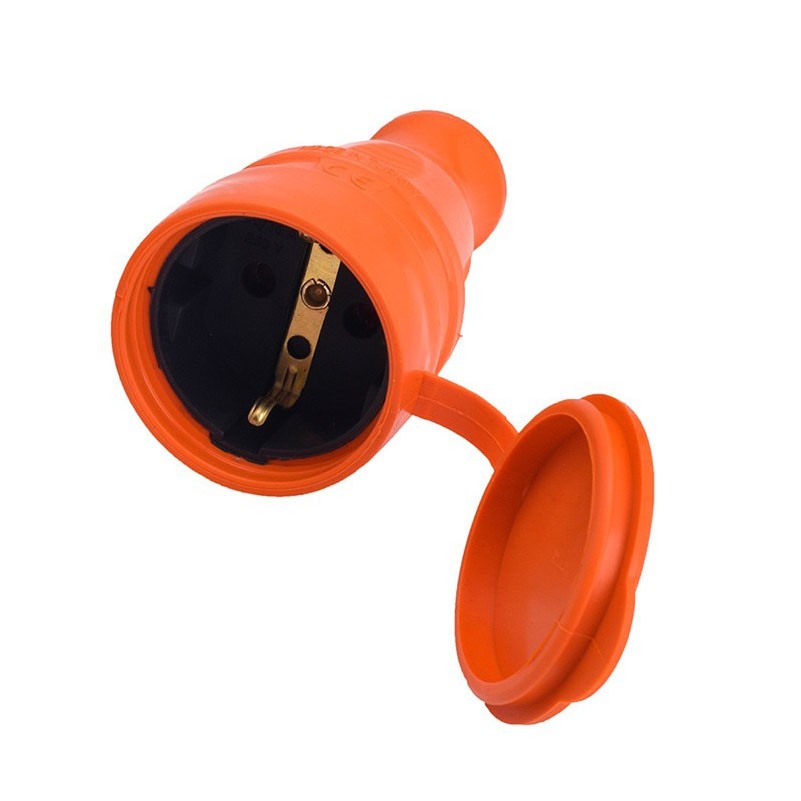 Fiche / prolongateur en caoutchouc Femelle IP44