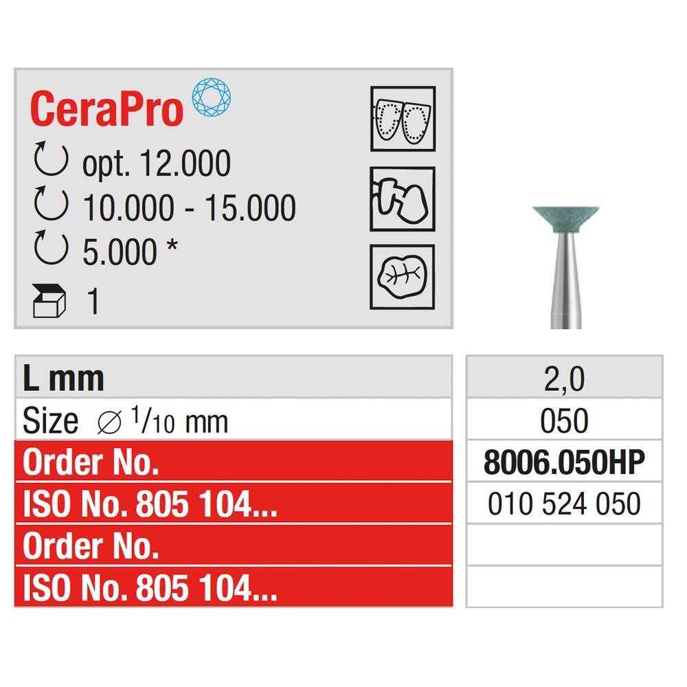 EDENTA | ED-8006.050HP - CeraPro - Cône inversé