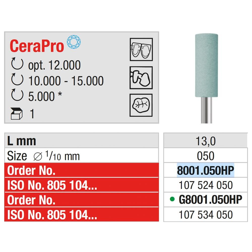 EDENTA | ED-8001.050HP - CeraPro - Cylindrique
