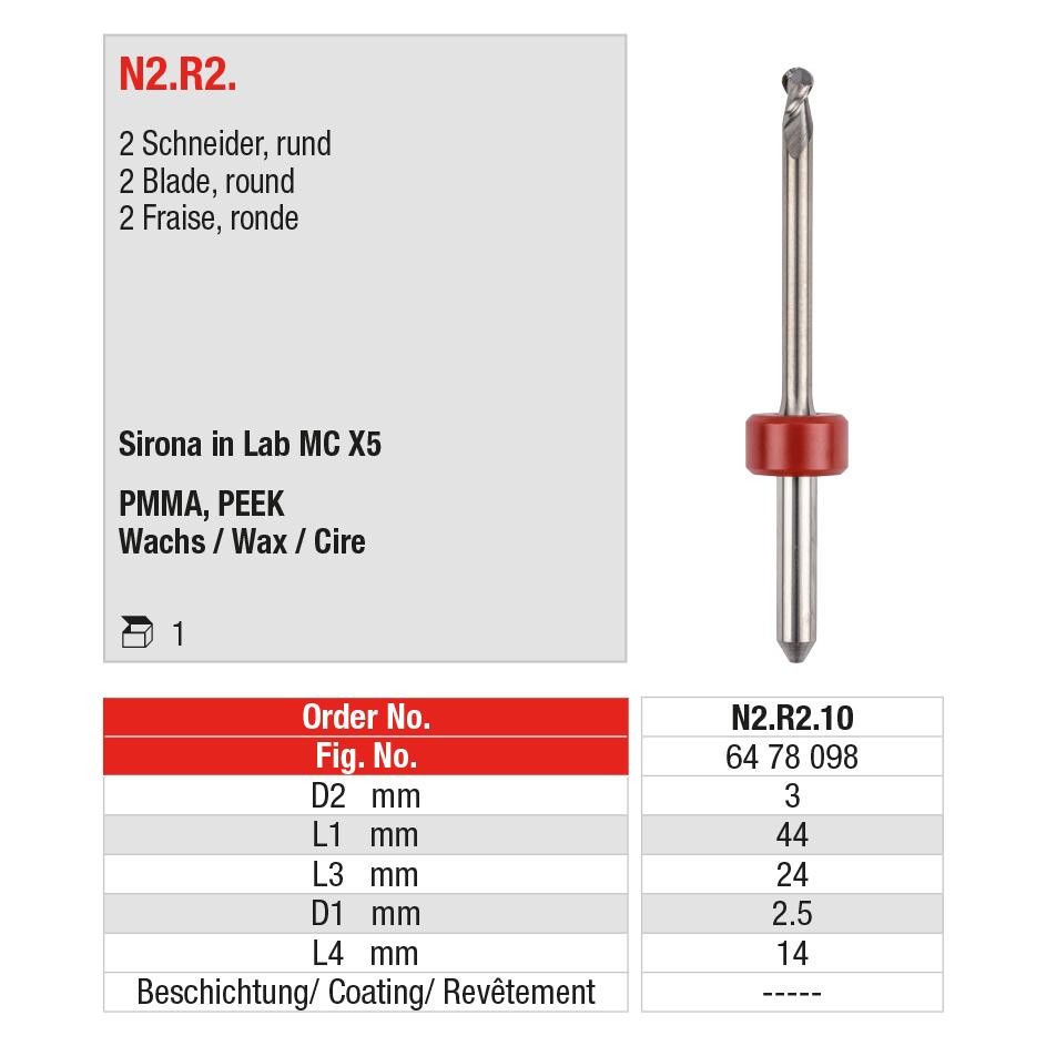 EDENTA | CAD/CAM Fraise universelle - ED-N2.R2.10