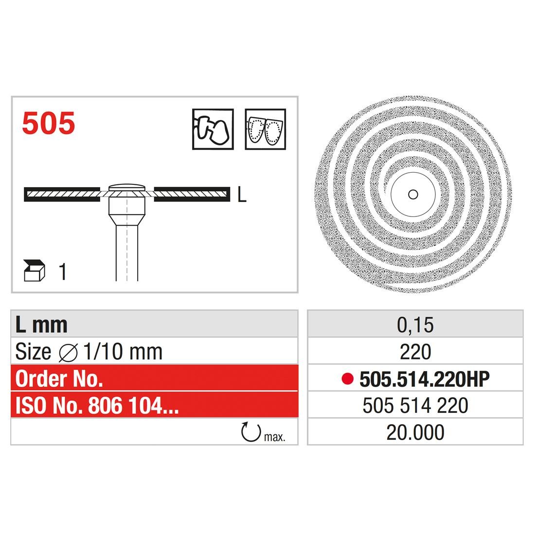 EDENTA | ED-505.514.220 HP - Disque diamanté SUPERFLEX Turbo (fin)