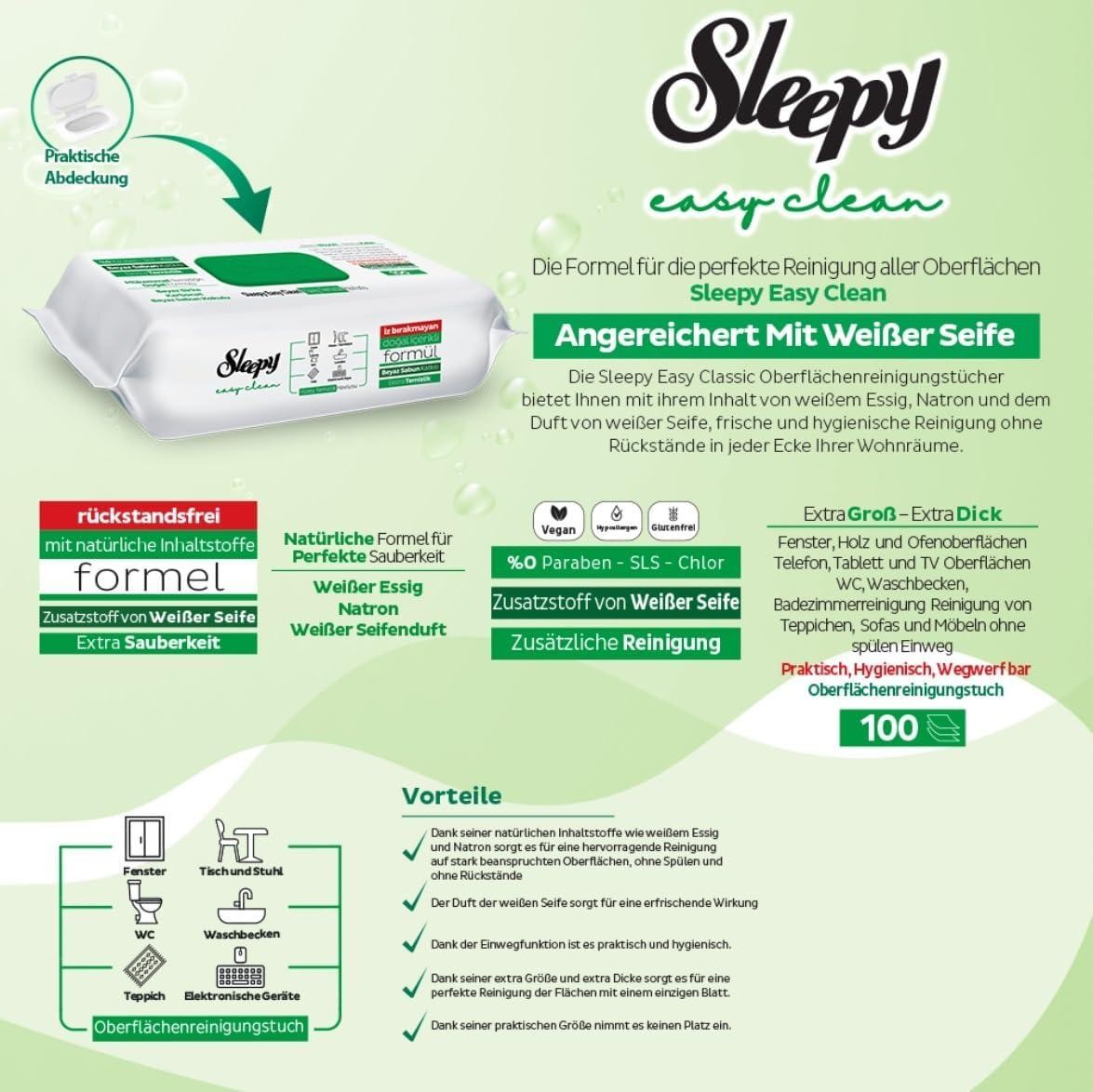 Sleepy | Lingettes Easy Clean Savon Blanc Sleepy